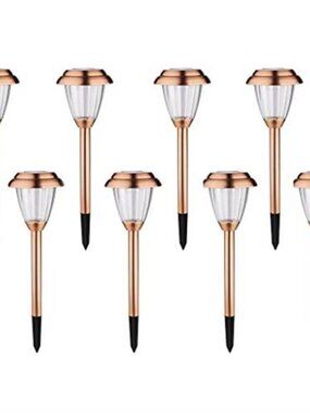 Solar Pathway Lights Outdoor Garden Warm White LED Waterproof Landscape Yard